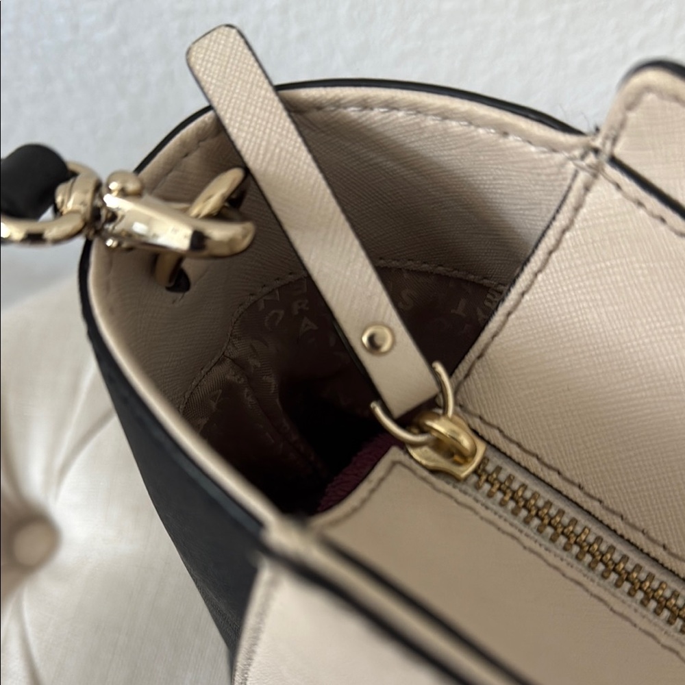 Kate Spade Cream & Black Structured Tote - Picture 13 of 14